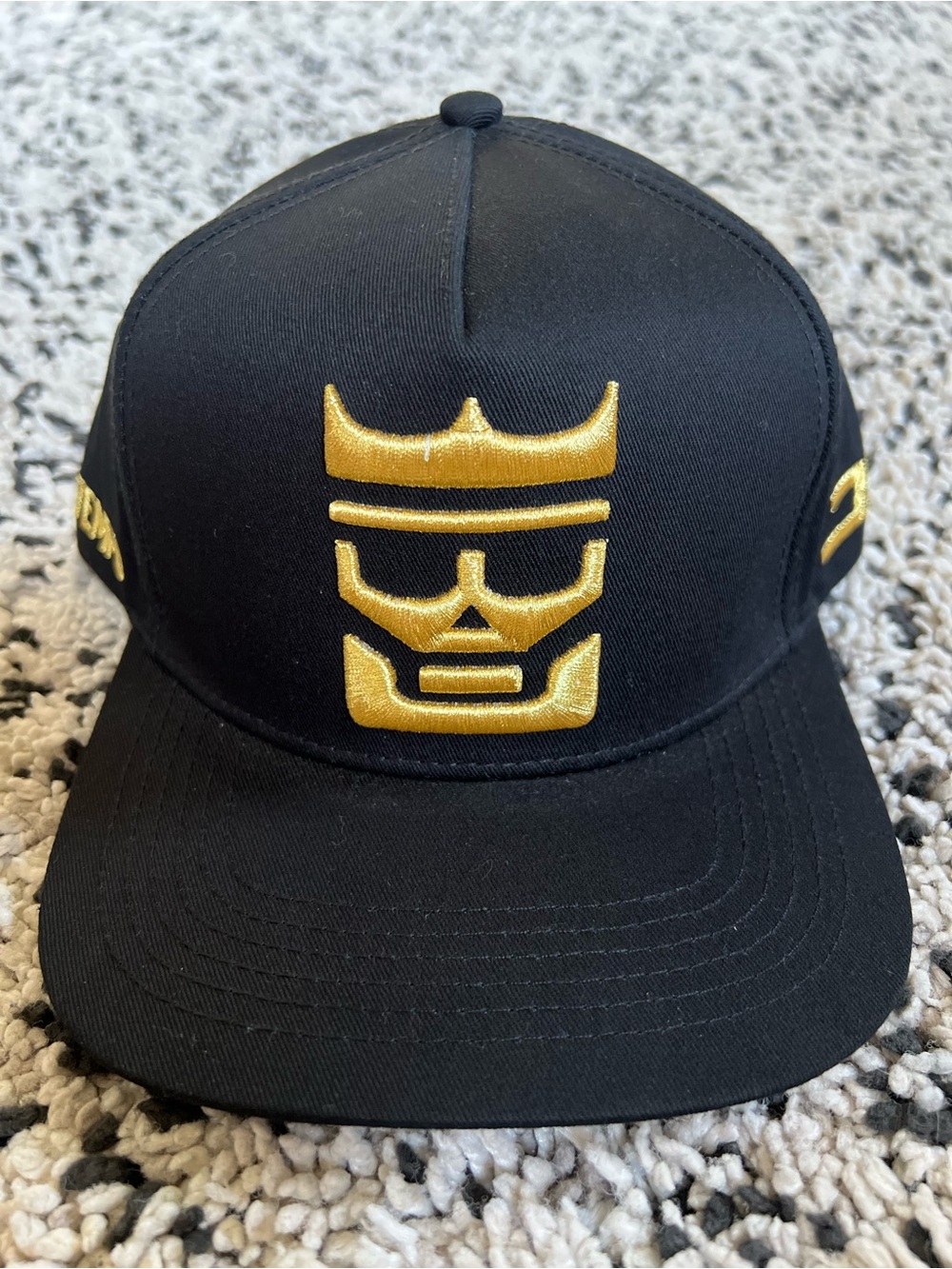 JC Hats x Mr Tempo Maschingon Black Gold Embroidered Snapback Hat